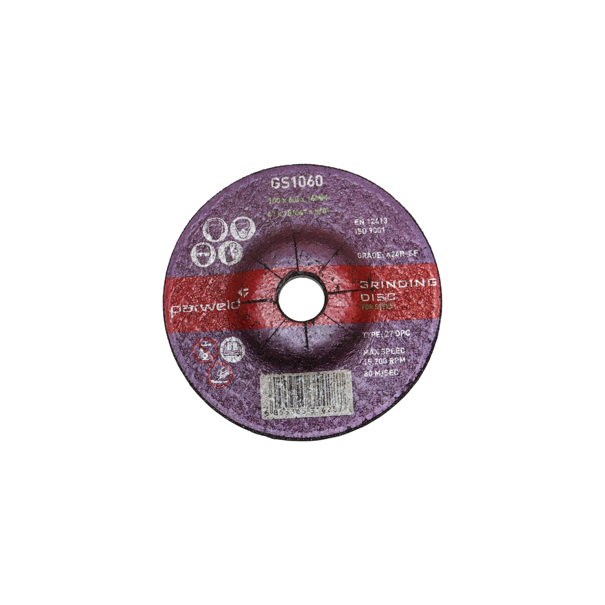 Parweld 100 mm x 6.0 mm x 16 mm D/P Grinding Disc