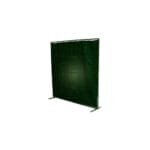 1.8m x 1.8m Portable Welding Screen c/w PVC Curtain - Green